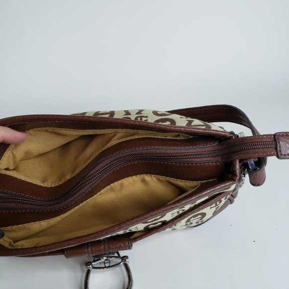 Etienne Aigner Handbag Purse Brown Buckle Logo Under Arm Minimalist - Picture 5 of 10